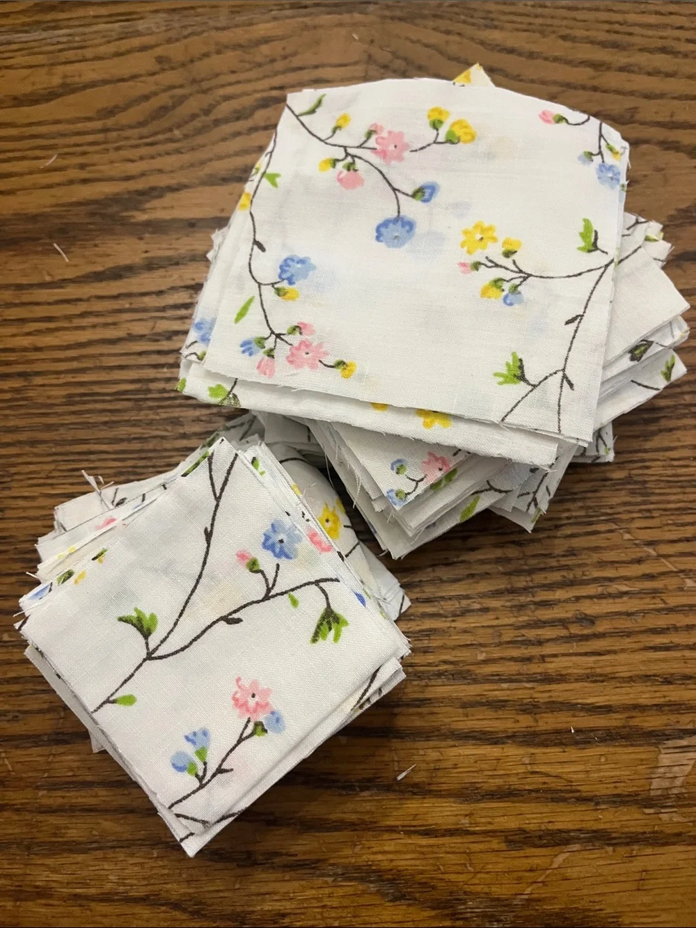 Vintage Floral patchwork quilt Print Cotton White Multicolor